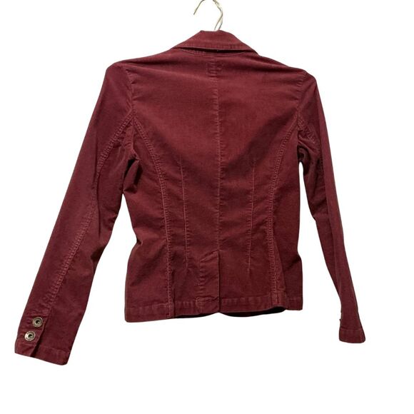GH Bass Women's Corduroy Jacket Size XS Pockets Metal Buttons Color Red Wine - Picture 2 of 5